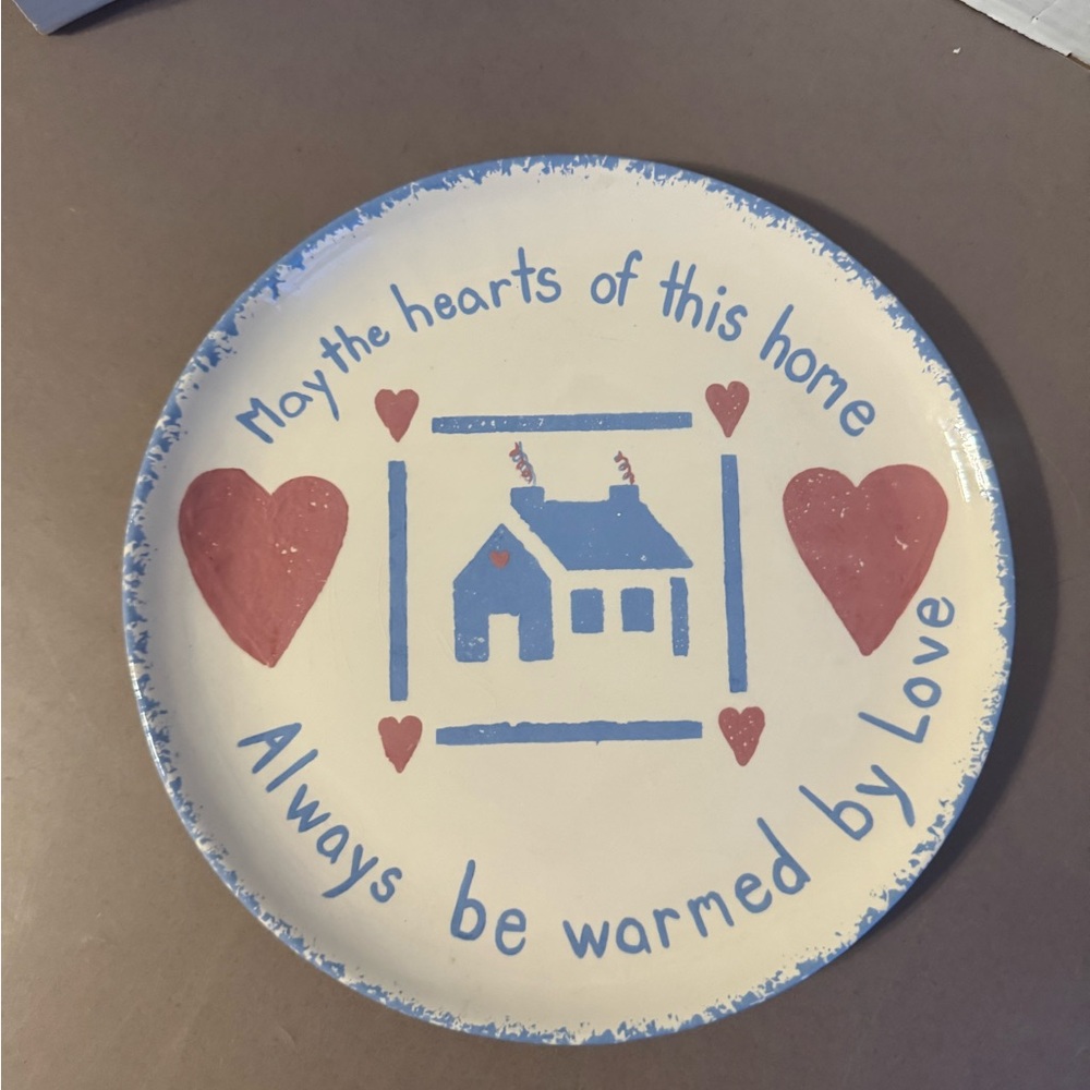 Cottage Core Plate with Heart and Home Design
